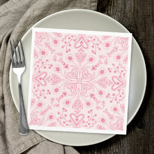 Servilleta De Papel Jardín Boho de San Valentín