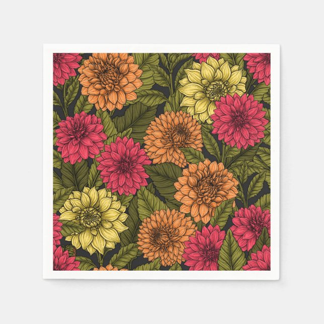 Servilleta De Papel Jardín Dahlia (Anverso)