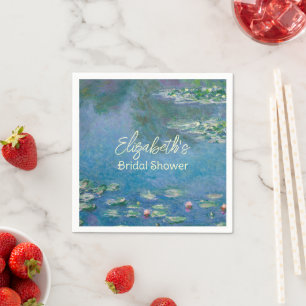 Servilleta De Papel Jardín de arte de nenúfares de Monet para despedid