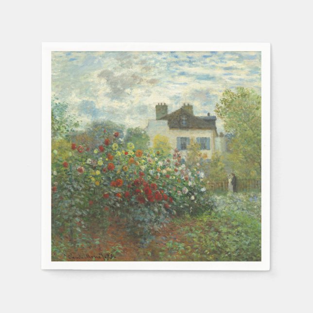 Servilleta De Papel Jardín de artistas monet en pintura argentina (Anverso)