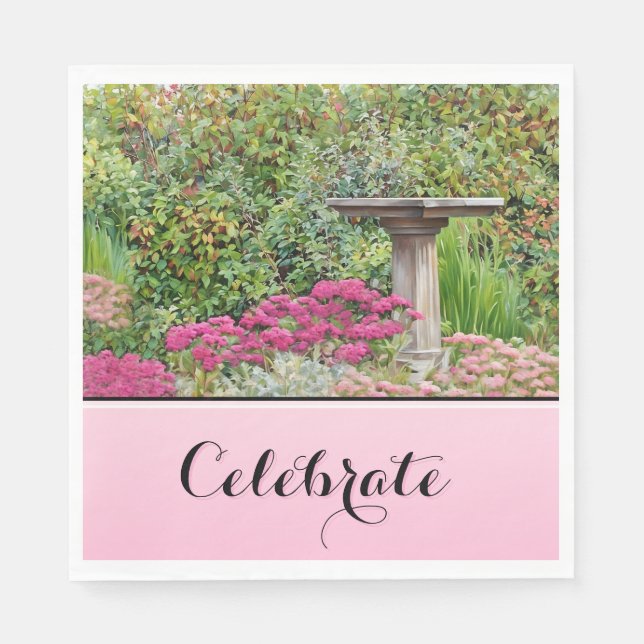 Servilleta De Papel Jardín de Celebración - Servilletas de Papel (Anverso)