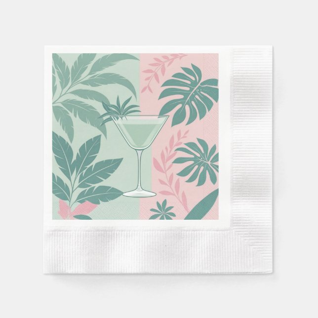 Servilleta De Papel Jardín de Cóctel (Anverso)