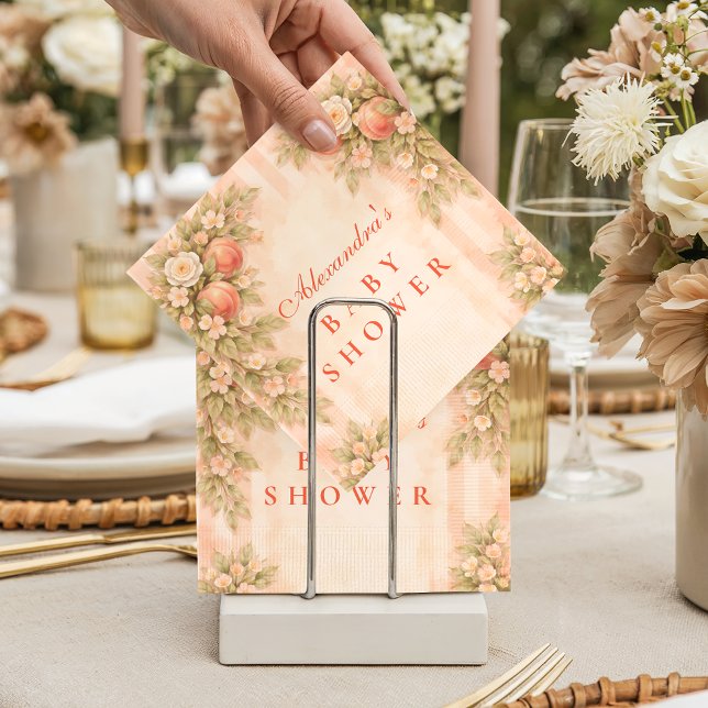 Servilleta De Papel Jardín de Flor de Melocotón Fiesta de Bebé (Subido por el creador)