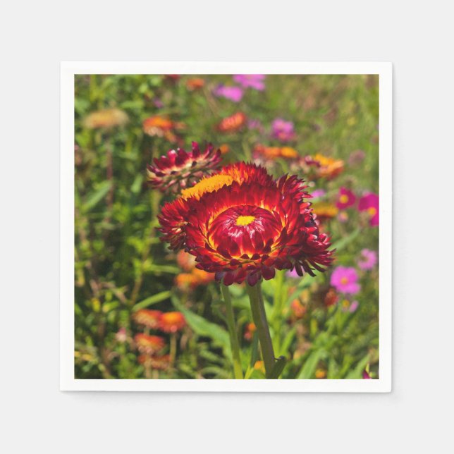 Servilleta De Papel Jardín de flores (Anverso)