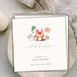 Servilleta De Papel Jardín de flores de primavera Chica ropa Baby Show