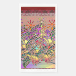 Servilleta De Papel Jardín de flores exóticas  