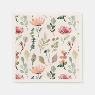 Servilleta De Papel Jardín de flores rústico romántico Fondo rosa