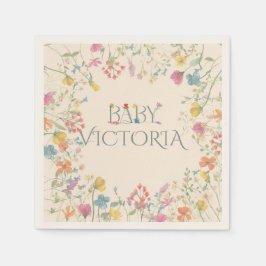 Servilleta De Papel Jardín de flores silvestres Baby Shower