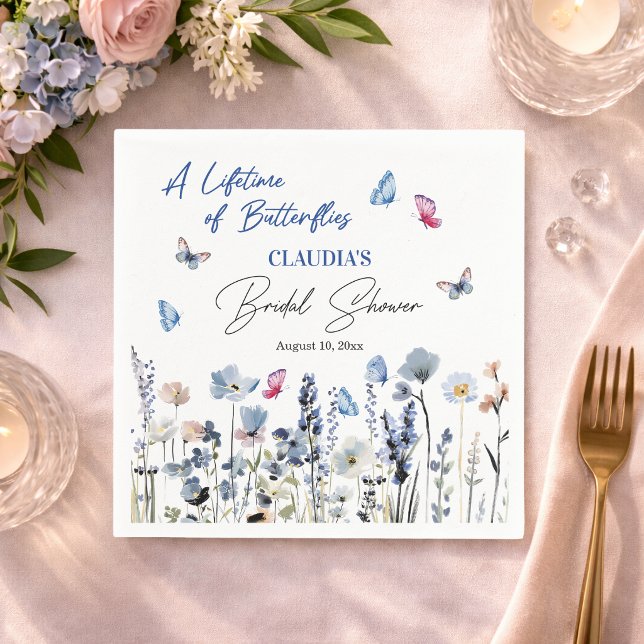 Servilleta De Papel Jardín de flores silvestres de campanillas azules  (Subido por el creador)