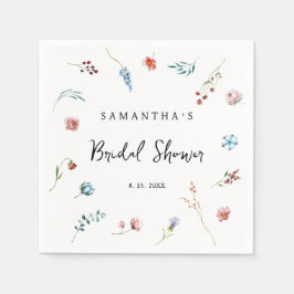 Servilleta De Papel Jardín de flores silvestres delicado para baby sho