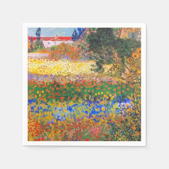 Servilleta De Papel Jardín de flores Vincent Van Gogh (Anverso)