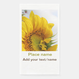 Servilleta De Papel jardín de girasoles amarillos añadir texto de foto
