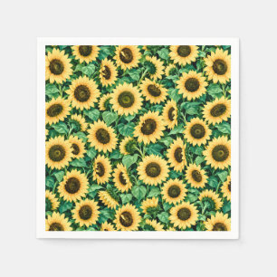 Servilleta De Papel Jardín de Girasoles Dorados