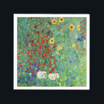 Servilleta De Papel Jardín De Granjas Gustav Klimt Con Pintado De Sunf<br><div class="desc">Jardín De Granjas Gustav Klimt Con Sunflowers Vintage Art Nouveau</div>