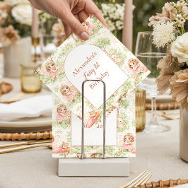 Servilleta De Papel Jardín de Hadas Primer Cumpleaños