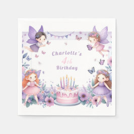 Servilleta De Papel Jardín de hadas puras encantadas - Cumpleaños