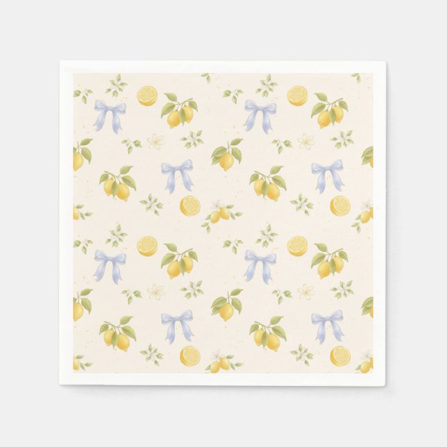 Servilleta De Papel Jardín de limoneros con ratones (Anverso)