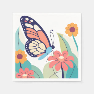 Servilleta De Papel Jardín de Mariposas