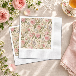 Servilleta De Papel Jardín de rosas inglés vintage Cottagecore