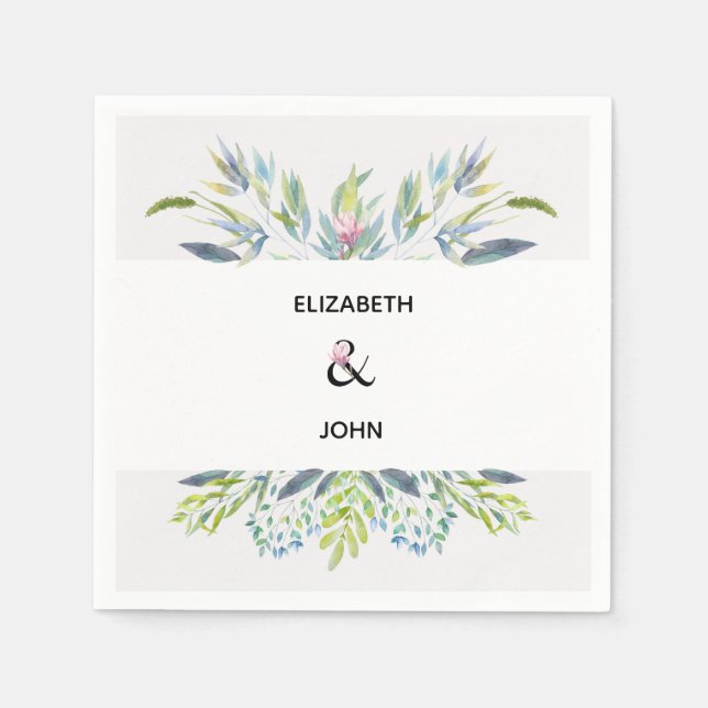 Servilleta De Papel Jardín en la Riviera Delicada vegetación (Anverso)