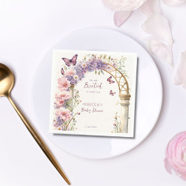 Servilleta De Papel Jardín encantador mariposas pastel ducha para bebé