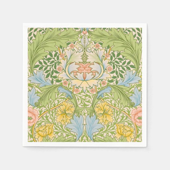 Servilleta De Papel Jardín Floral Clásico Myrtle de Willam Morris (Anverso)