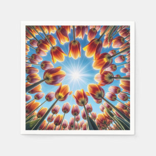 Servilleta De Papel Jardín Holandés De Tulipanes Al Sol