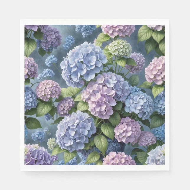 Servilleta De Papel Jardín Hydrangea de Verano (Anverso)