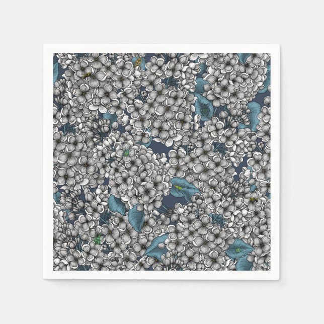 Servilleta De Papel Jardín Lilac Blanco (Anverso)