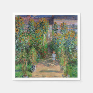 Servilleta De Papel Jardín Monet Vetheuil Impresionismo Pintura de flo