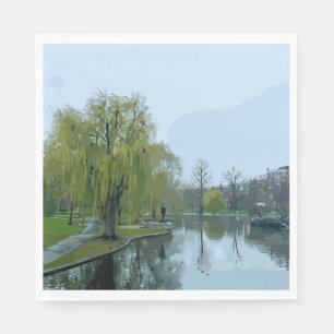 Servilleta De Papel Jardín público de Boston Massachusetts Pintura