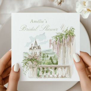 Servilleta De Papel Jardín romántico francés Château Desayuno nupcial 