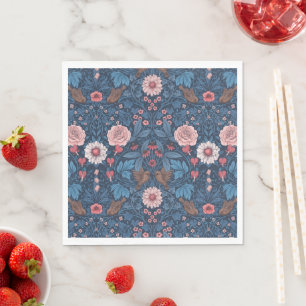 Servilleta De Papel Jardín salvaje en azul