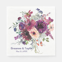 Servilleta De Papel Jardín Splash Boda floral moderno