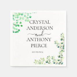 Servilleta De Papel Jardín temático de Eucalyptus Romántico