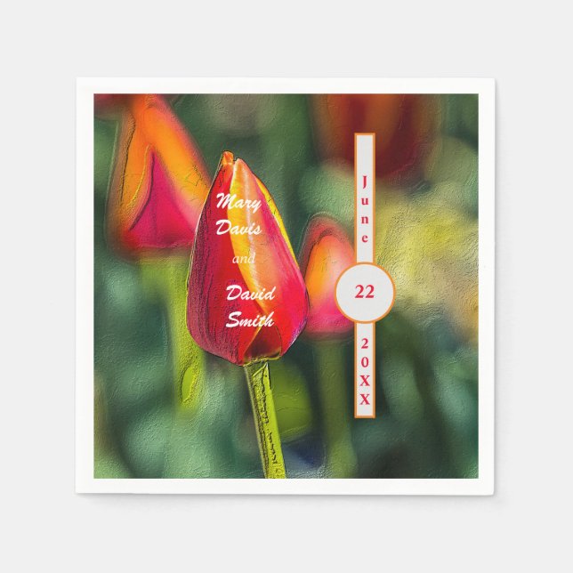 Servilleta De Papel Jardín texturizado Tulip (Anverso)