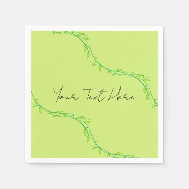 Servilleta De Papel Jardín verde (Anverso)