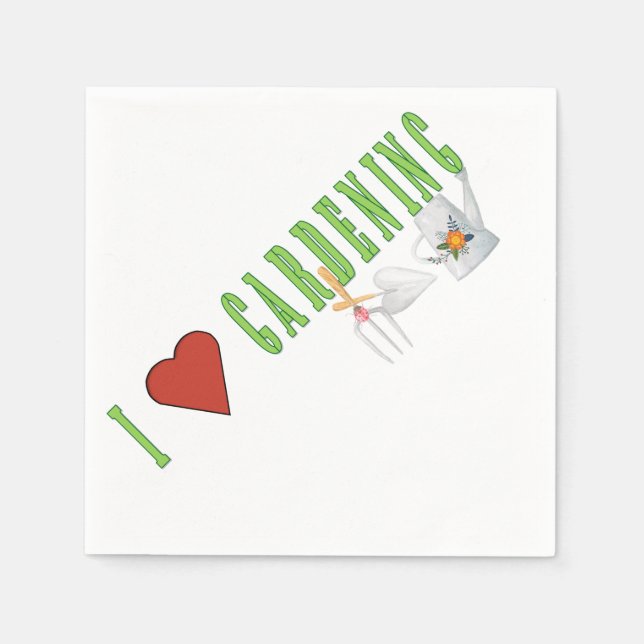Servilleta De Papel Jardinería de amor (Anverso)