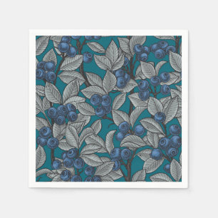 Servilleta De Papel Jardines de arándanos azules y grises