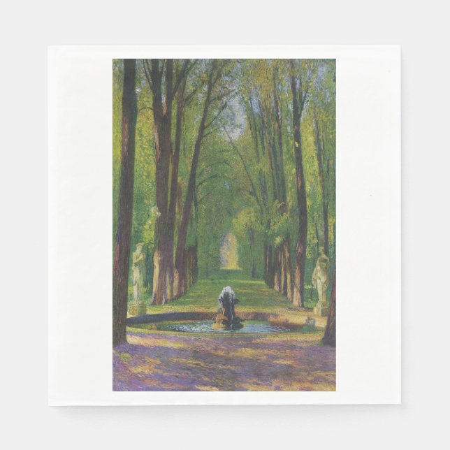 Servilleta De Papel Jardines del Palacio de Versalles (Francia) (Anverso)