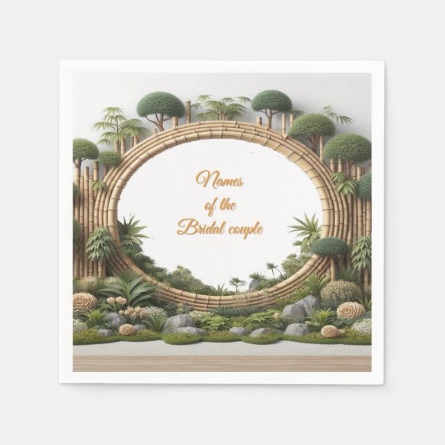 Servilleta De Papel Jardines y edificios ecológicos en armonía (Anverso)