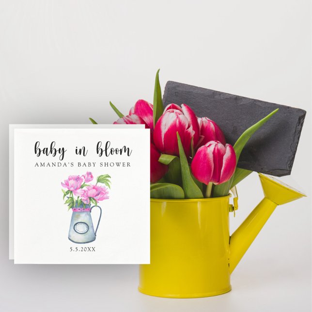 Servilleta De Papel Jarra de flores en acuarela - bebé en flor (Subido por el creador)