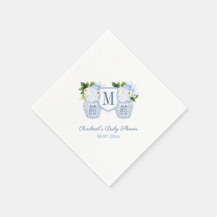 Servilleta De Papel Jarra de jengibre monograma Floral Fiesta de Baby