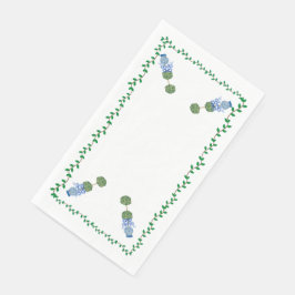 Servilleta De Papel Jarras de jengibre azul Topiaria de enredadera 