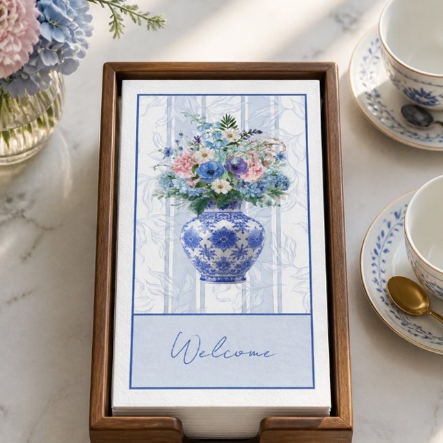 Servilleta De Papel Jarrón de Chinoiserie Acuarela (Subido por el creador)