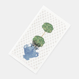 Servilleta De Papel Jarrón de jengibre con enrejado de crema