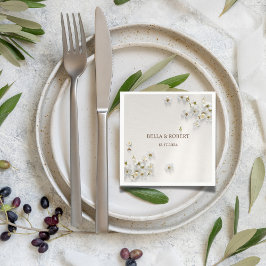 Servilleta De Papel Jasmine Floral Boho Boda Napkins