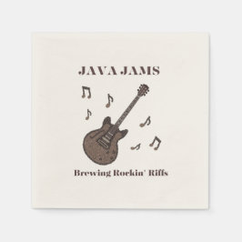Servilleta De Papel Java Jams-Brewing Rockin' Riffs-Café-Guitarra-