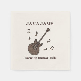 Servilleta De Papel Java Jams-Brewing Rockin' Riffs-Café-Guitarra-