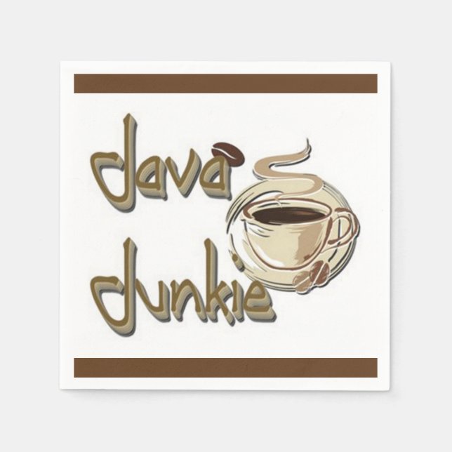 Servilleta De Papel Java Junkie Coffee Lovers White Napkins (Anverso)